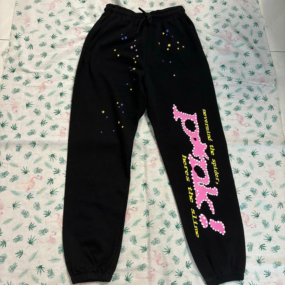 Spider Worldwide × Young Thug Sp5der Black Sweatpants